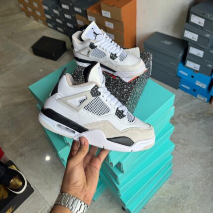 Air Jordan Retro 4 Military Black For Mens Semi UA